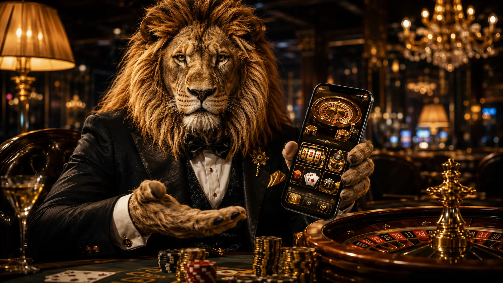 Richard pokies and live tables on a mobile screen